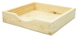 Pudełko drewniane na serwetki kwadrat jednostronne